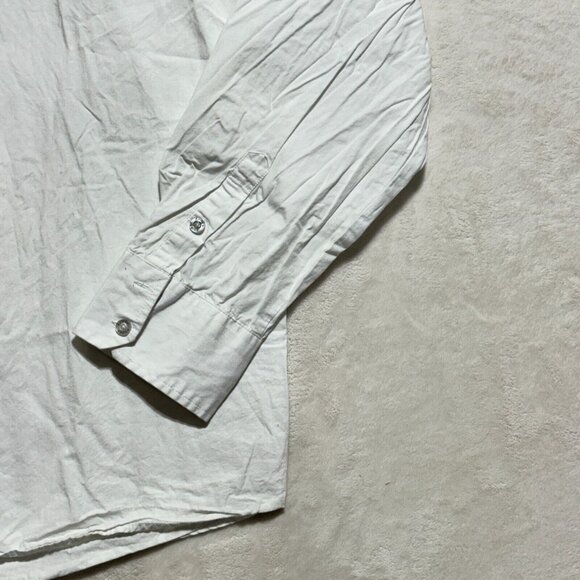 Vintage Avirex White Embroidered Long Sleeve Button Up Dress Shirt Men's XXL - Picture 8 of 16
